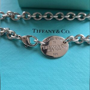 Tiffany & Co RTT Oval Tag Chocker Necklace